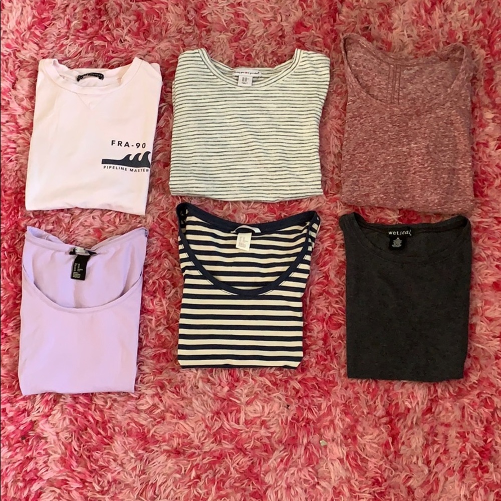 6 t-shirt set, woman’s xs